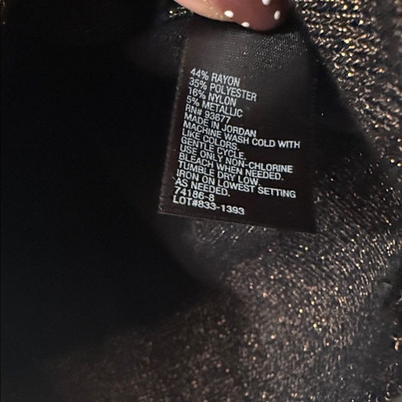 Worthington Black and gold glittery Button-Up Cardigan - Picture 5 of 6